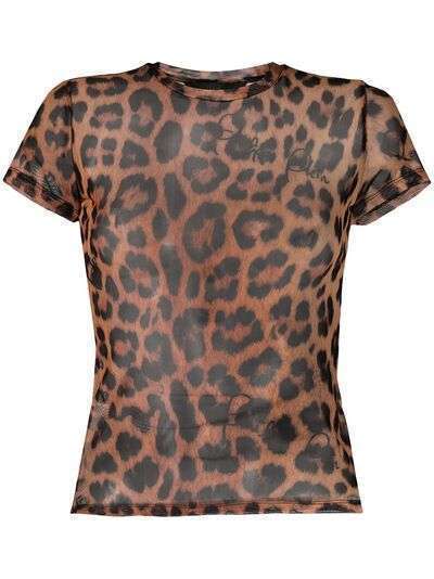 Philipp Plein футболка с леопардовым принтом