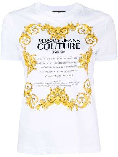 Versace Jeans Couture футболка Etichetta с узором Baroque
