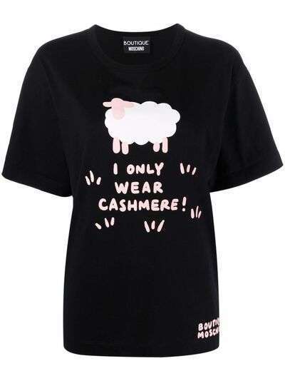Boutique Moschino футболка I Only Wear Cashmere