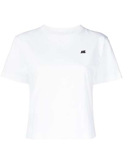 Helmut Lang укороченная футболка с логотипом