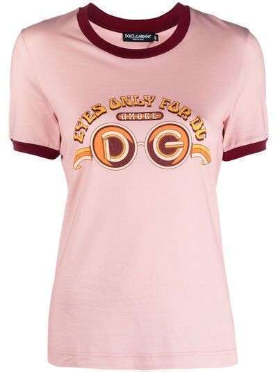 Dolce & Gabbana футболка с принтом и логотипом