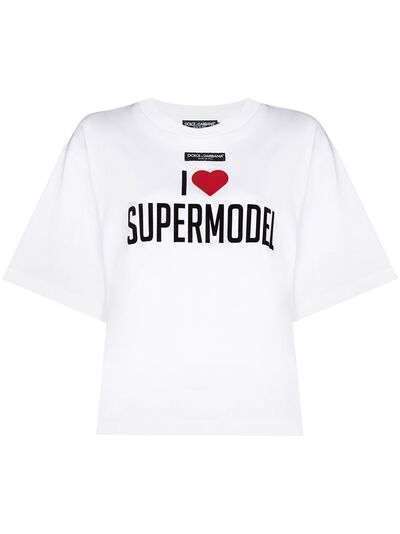 Dolce & Gabbana футболка оверсайз с принтом Supermodel