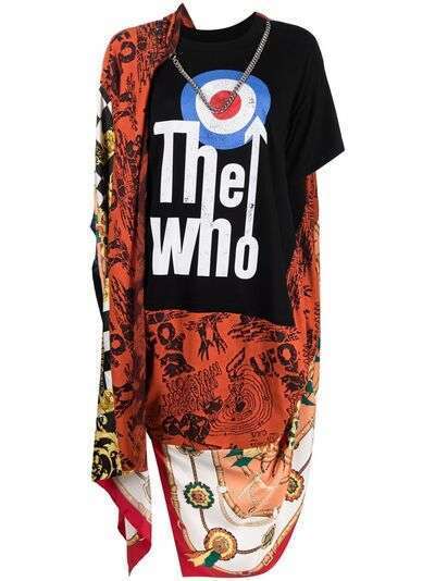 Junya Watanabe футболка The Who с драпировкой