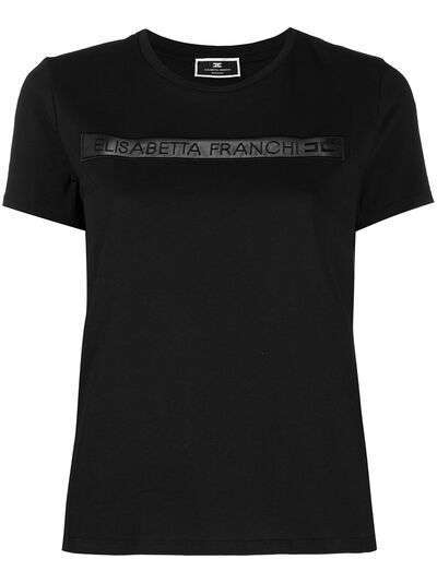 Elisabetta Franchi футболка с вышитым логотипом