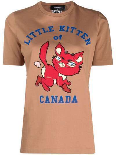 Dsquared2 футболка с принтом Little Kitten
