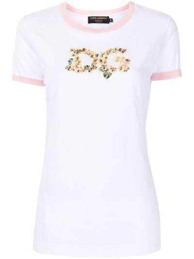 Dolce & Gabbana футболка из джерси с логотипом DG