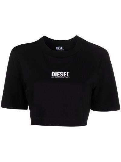 Diesel укороченная футболка с логотипом