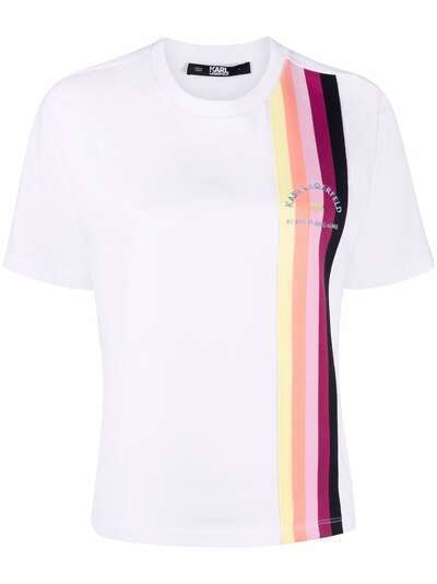 Karl Lagerfeld футболка в полоску с логотипом