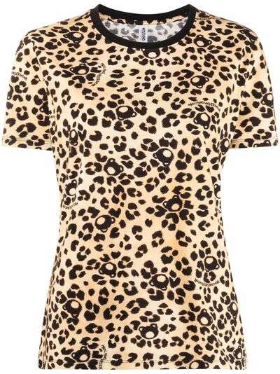 Moschino футболка с леопардовым принтом