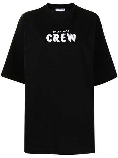 Balenciaga футболка Crew с логотипом