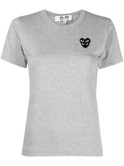 Comme Des Garçons Play футболка с короткими рукавами и вышитым логотипом