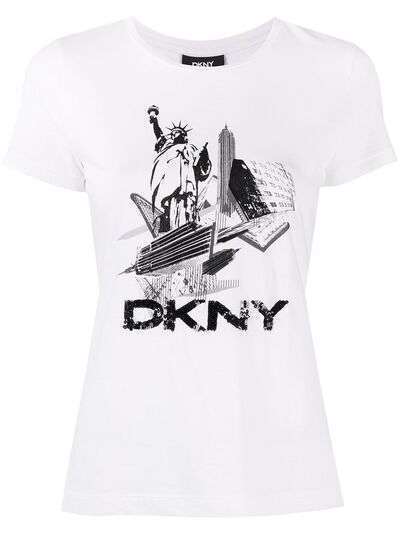 DKNY футболка с графичным логотипом