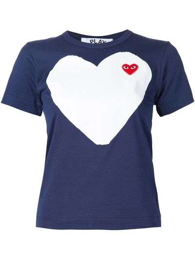 Comme Des Garçons Play футболка с принтом сердца