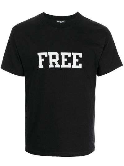 Balenciaga футболка с нашивкой FREE