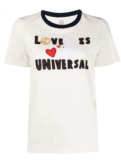 Tory Burch футболка с нашивкой Love Is Universal