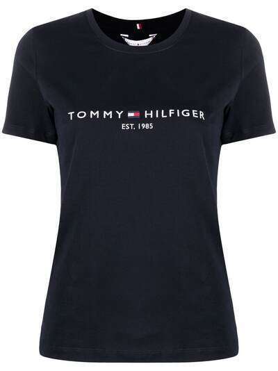 Tommy Hilfiger футболка с круглым вырезом и вышитым логотипом
