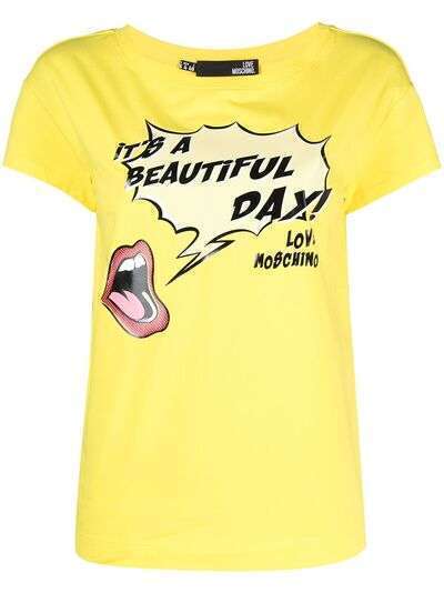 Love Moschino футболка It's A Beautiful Day