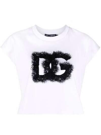Dolce & Gabbana укороченная футболка с логотипом