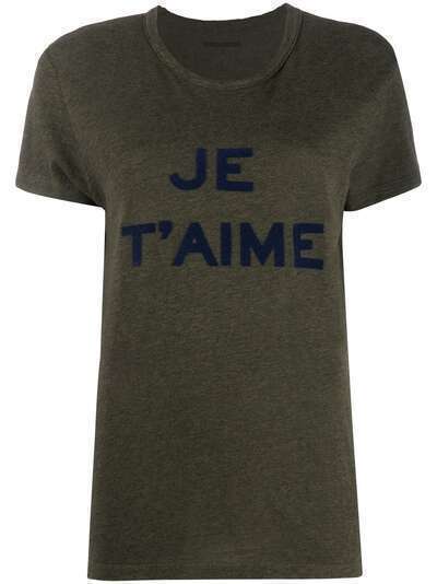 Zadig&Voltaire футболка с принтом Walk Je T'Aime