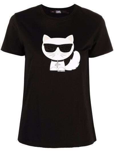 Karl Lagerfeld футболка с принтом Choupette