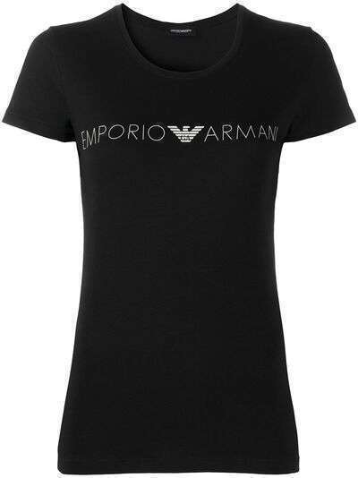 Emporio Armani футболка с U-образным вырезом и логотипом