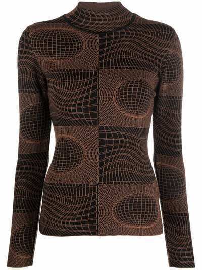 Paloma Wool abstract-pattern high-neck top