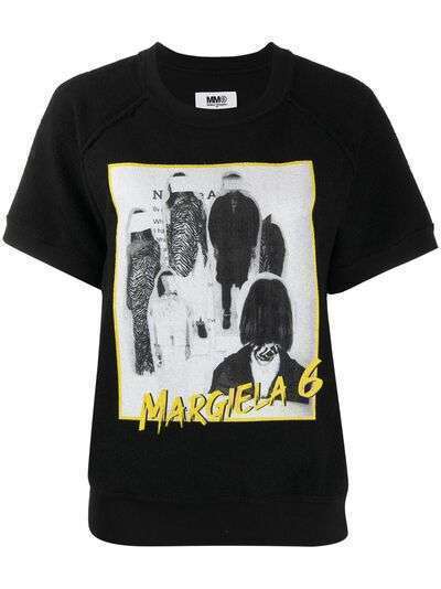 MM6 Maison Margiela футболка с принтом и логотипом