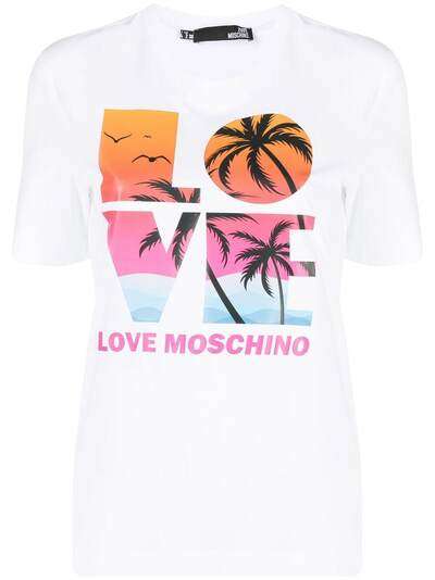Love Moschino футболка с принтом Love