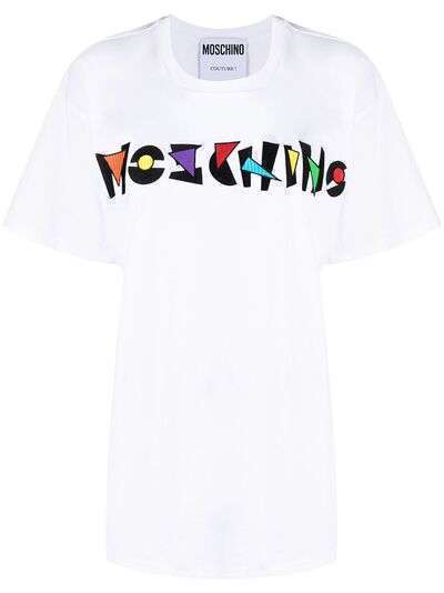 Moschino футболка оверсайз с логотипом