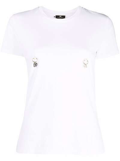 Elisabetta Franchi logo-charm detail T-shirt