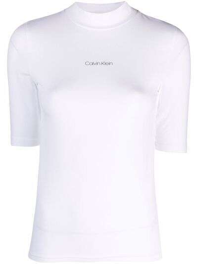 Calvin Klein футболка с высоким воротником и логотипом