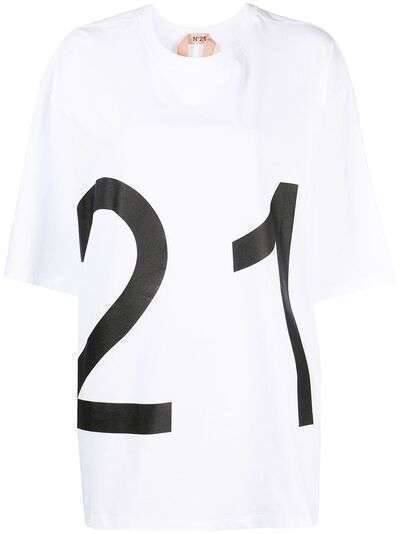 Nº21 футболка оверсайз с логотипом