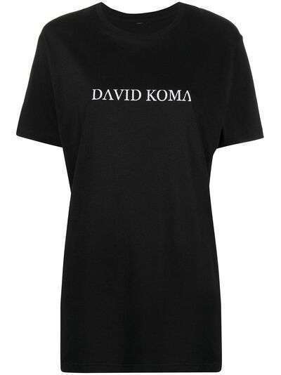 David Koma футболка с логотипом