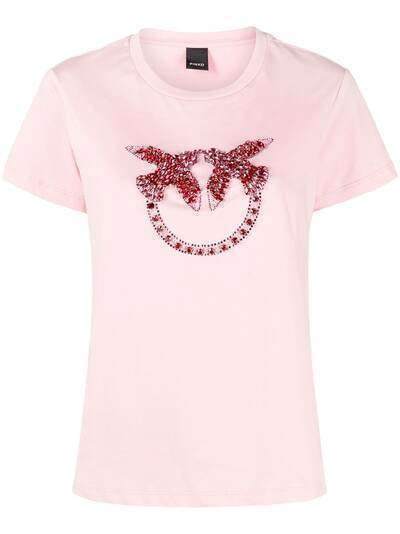 Pinko футболка с кристаллами