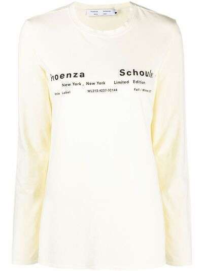 Proenza Schouler White Label футболка с длинными рукавами и логотипом