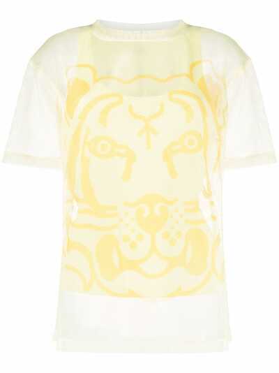 Kenzo многослойная футболка с принтом Tiger