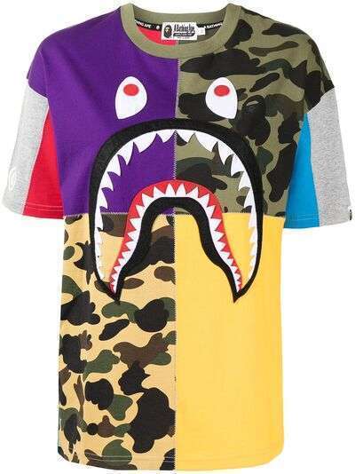 A BATHING APE® футболка с принтом Shark