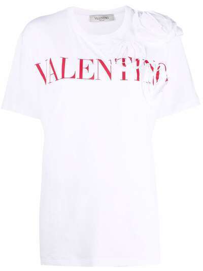 Valentino футболка Rose Blossom с логотипом