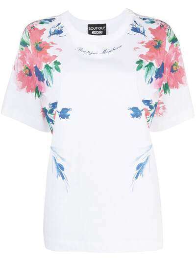 Boutique Moschino футболка с цветочным принтом