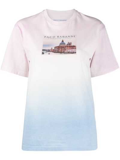 Paco Rabanne футболка с эффектом градиента