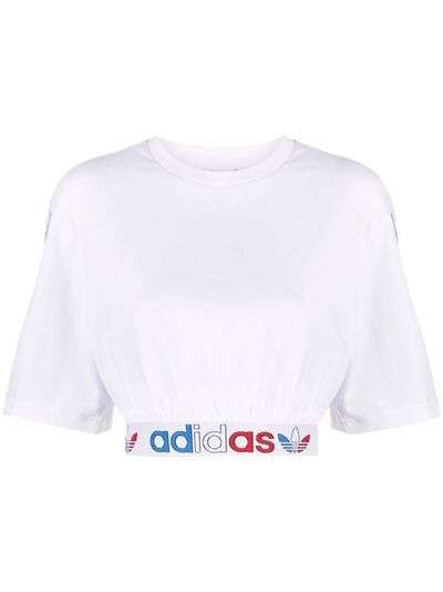 adidas укороченная футболка Adicolor Primeblue Tricolor