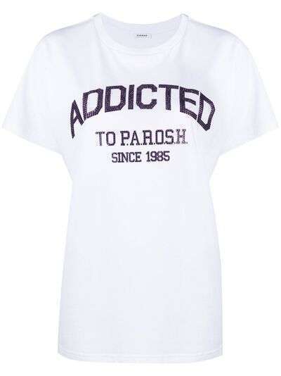 P.A.R.O.S.H. футболка с логотипом и кристаллами