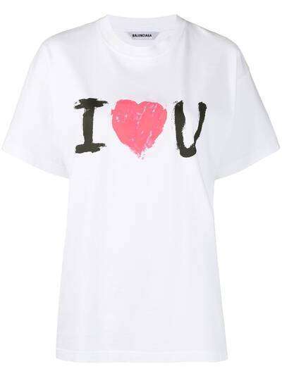 Balenciaga футболка с принтом I Love You