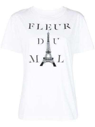 Fleur Du Mal футболка Kiss Me In Paris с логотипом