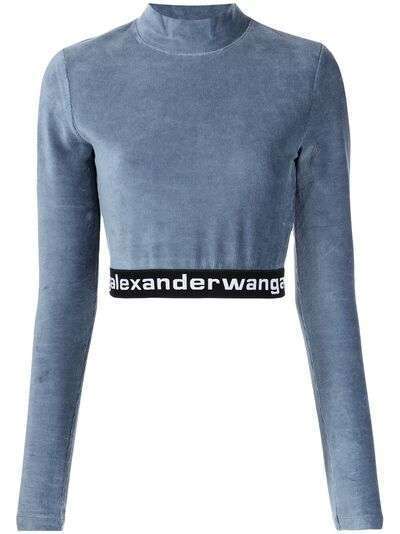 alexanderwang.t вельветовый топ с логотипом