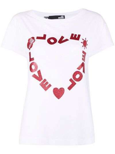 Love Moschino футболка с круглым вырезом и логотипом