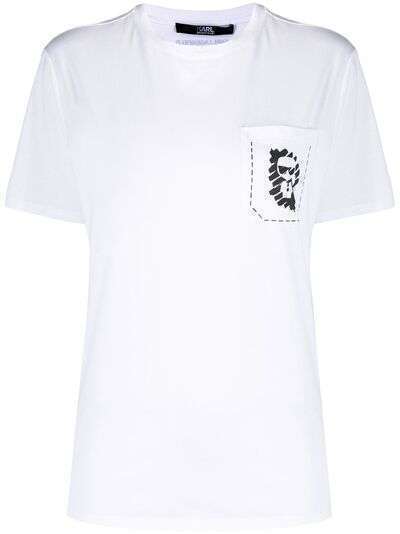 Karl Lagerfeld футболка с логотипом на кармане