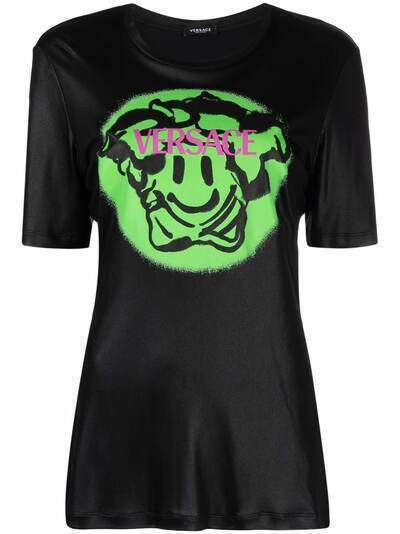 Versace футболка с принтом Medusa Smiley