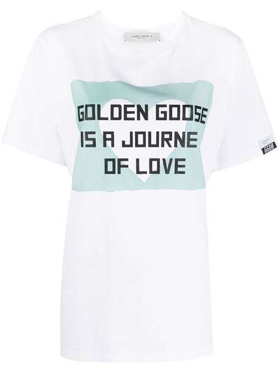 Golden Goose футболка с надписью