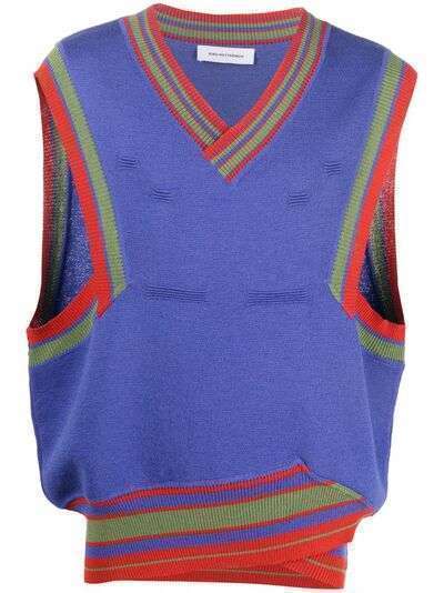 Kiko Kostadinov Dorset asymmetric knitted vest